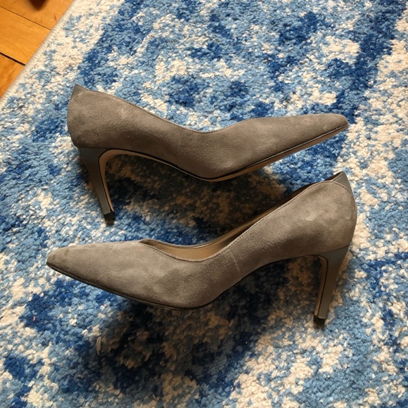 Sam Edelman Grey Suede Heels - Size 6.5 - Picture 4 of 8